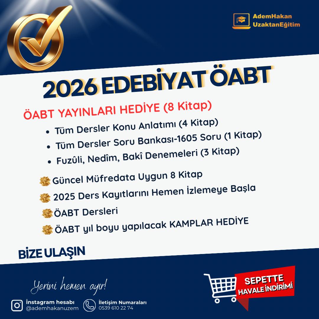 2026 EDEBİYAT ÖABT